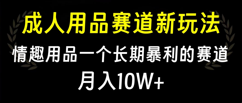 大人用品赛道新玩法，情趣用品一个长期暴利的赛道，月入10W+白米粥资源网-汇集全网副业资源白米粥资源网