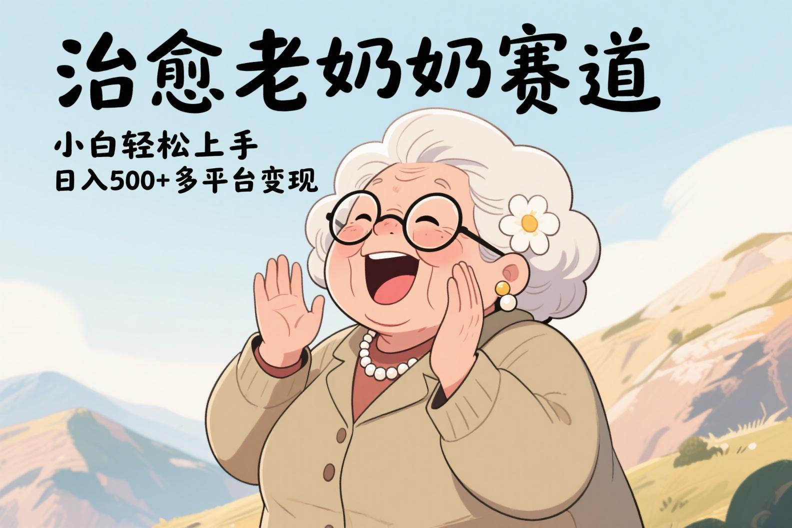 视频号治愈老奶奶赛道，小白轻松上手，日入500+多平台变现白米粥资源网-汇集全网副业资源白米粥资源网