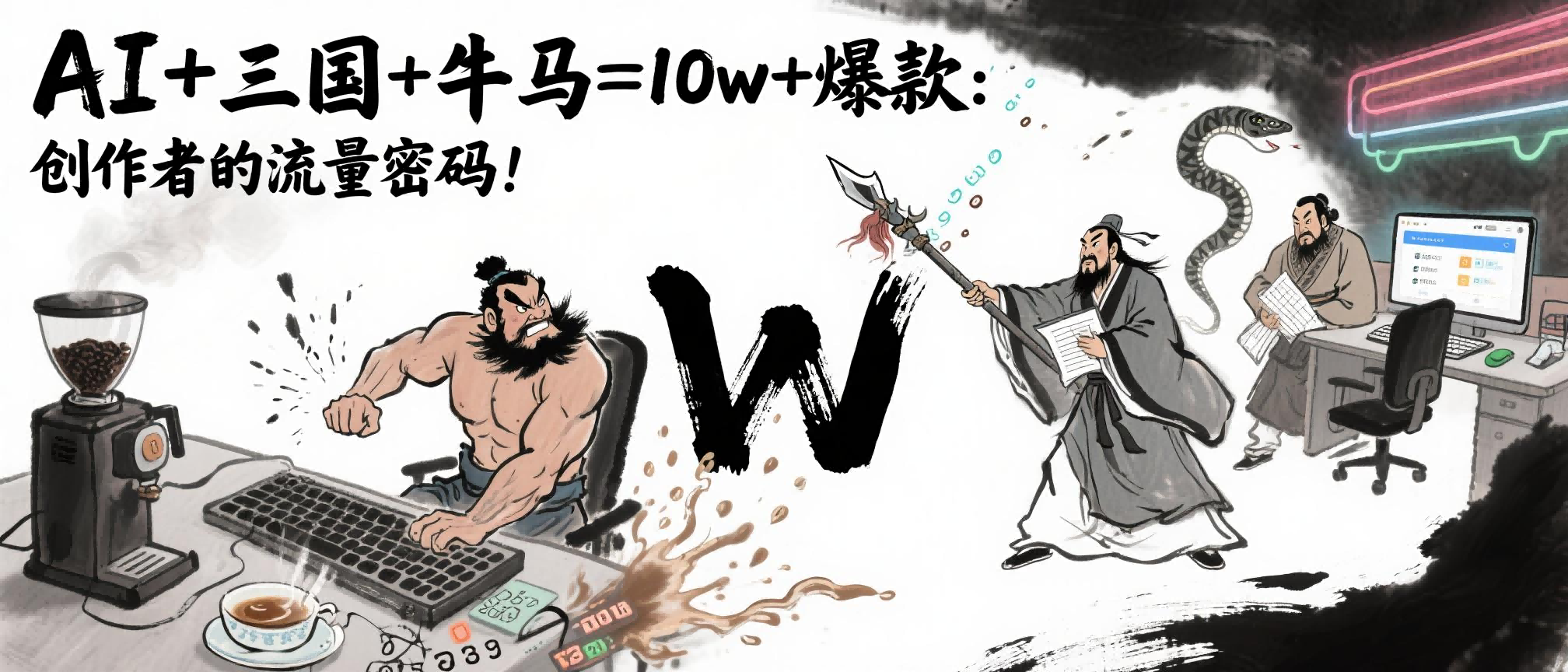 AI+三国+牛马=10w+爆款：创作者的流量密码！白米粥资源网-汇集全网副业资源白米粥资源网