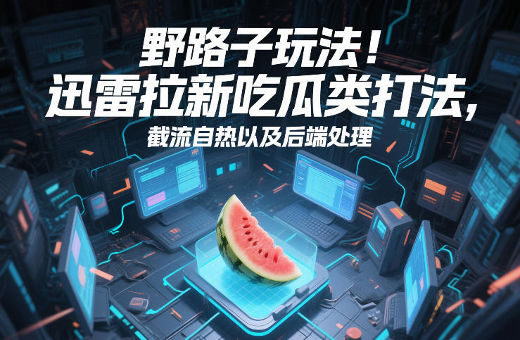 野路子玩法！迅雷拉新吃瓜类打法，截流自热以及后端处理白米粥资源网-汇集全网副业资源白米粥资源网