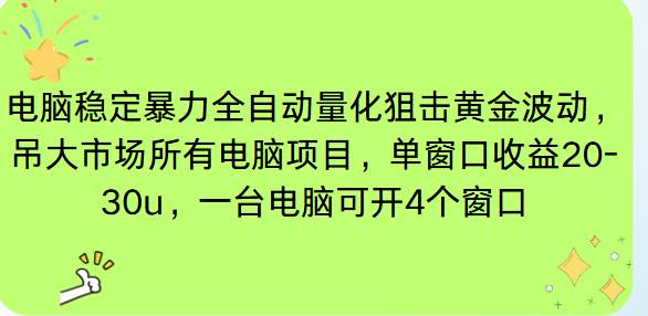 （16737期）电脑EA策略挂机项目单窗口收益20-30u，单电脑可挂5-10个窗口收益稳健4位数白米粥资源网-汇集全网副业资源白米粥资源网