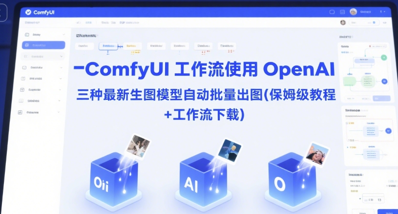 ComfyUI 工作流使用 OpenAI 三种最新生图模型自动批量出图(保姆级教程+工作流下载)白米粥资源网-汇集全网副业资源白米粥资源网
