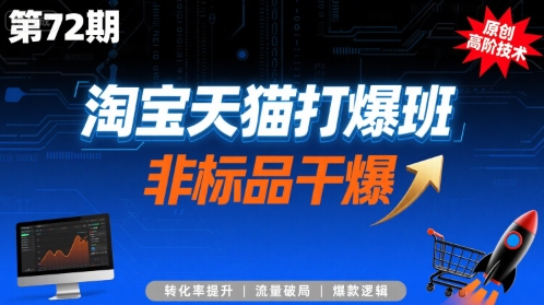 淘宝天猫打爆班原创高阶技术第72期，非标品干爆白米粥资源网-汇集全网副业资源白米粥资源网