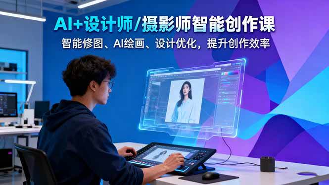（16398期）AI+设计师/摄影师智能创作课：智能修图、AI绘画、设计优化，提升创作效率白米粥资源网-汇集全网副业资源白米粥资源网