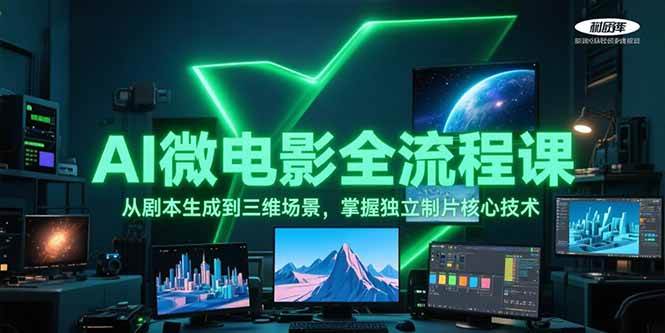 （15195期）AI微电影全流程课，从剧本生成到三维场景，掌握独立制片核心技术白米粥资源网-汇集全网副业资源白米粥资源网