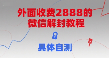 （15301期）外面收费2888的微信解封教程，具体自测白米粥资源网-汇集全网副业资源白米粥资源网