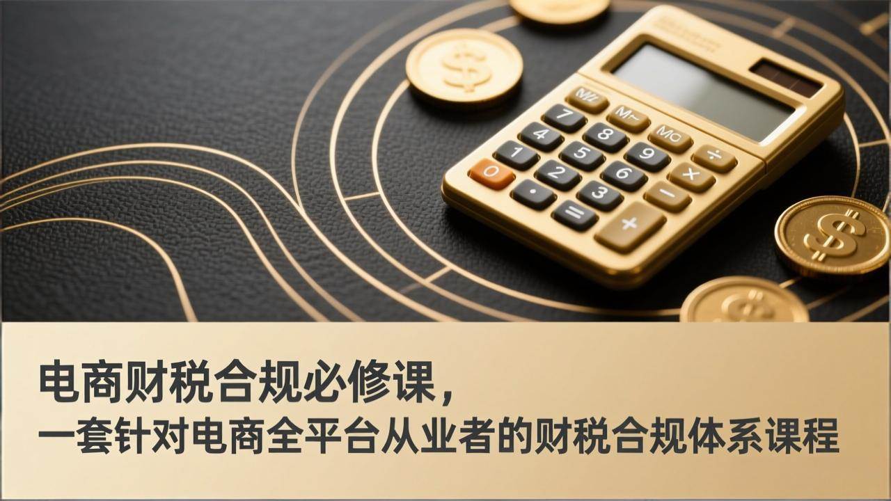 （17359期）电商财税合规必修课，是一套针对电商全平台从业者的财税合规体系课程白米粥资源网-汇集全网副业资源白米粥资源网