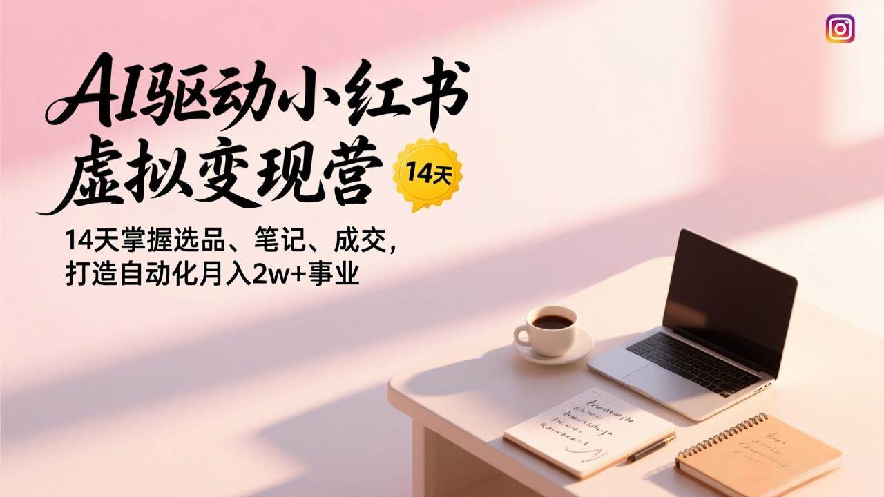 （17204期）AI驱动小红书虚拟变现营，14天掌握选品、笔记、成交，打造自动化月入2w+事业白米粥资源网-汇集全网副业资源白米粥资源网