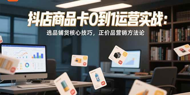 （15329期）抖店商品卡0到1运营实战：选品铺货核心技巧，正价品营销方法论白米粥资源网-汇集全网副业资源白米粥资源网