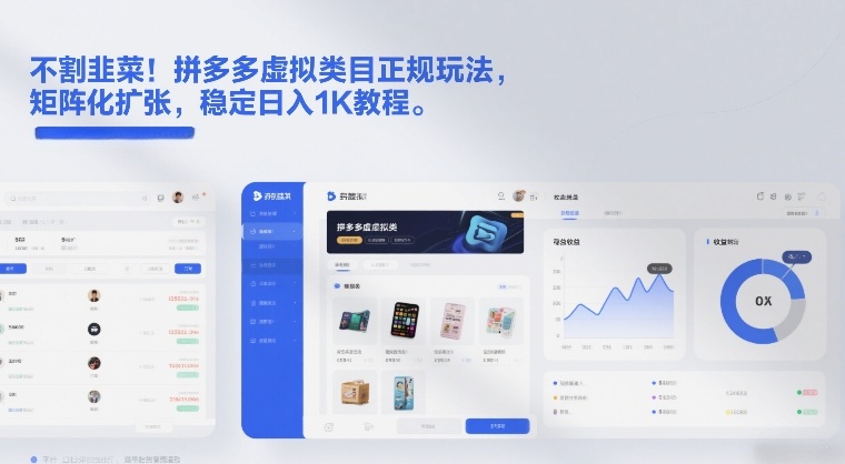 不割韭菜！拼多多虚拟类目正规玩法，矩阵化扩张，稳定日入1K教程【揭秘】白米粥资源网-汇集全网副业资源白米粥资源网