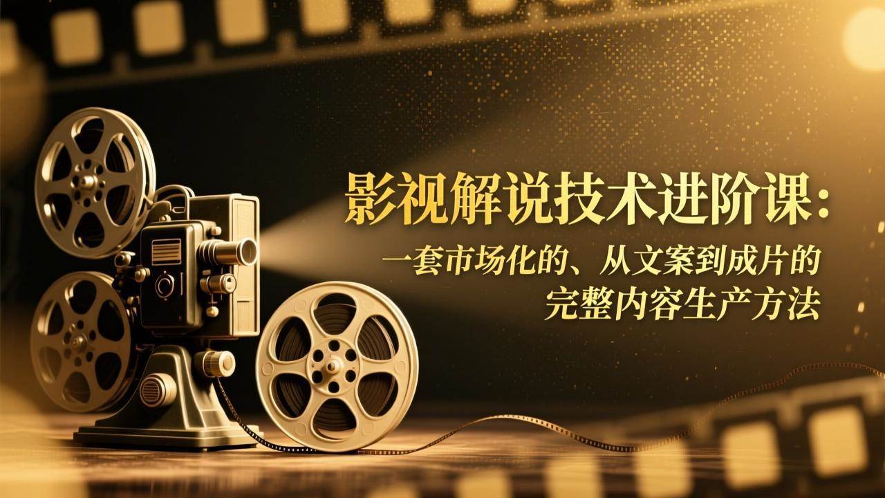 （17185期）影视解说技术进阶课：一套市场化的、从文案到成片的完整内容生产方法白米粥资源网-汇集全网副业资源白米粥资源网