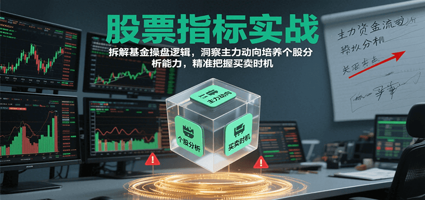 股票指标实战，拆解基金操盘逻辑，洞察主力动向培养个股分析能力，精准把握买卖时机白米粥资源网-汇集全网副业资源白米粥资源网