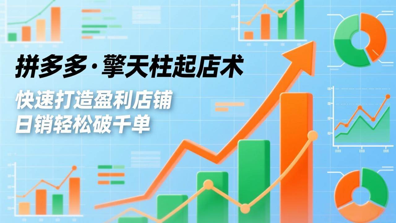 （17312期）拼多多·擎天柱起店术，爆流布局、利润起飞、不断流，快速打造盈利店铺，日销破千单（更新）白米粥资源网-汇集全网副业资源白米粥资源网