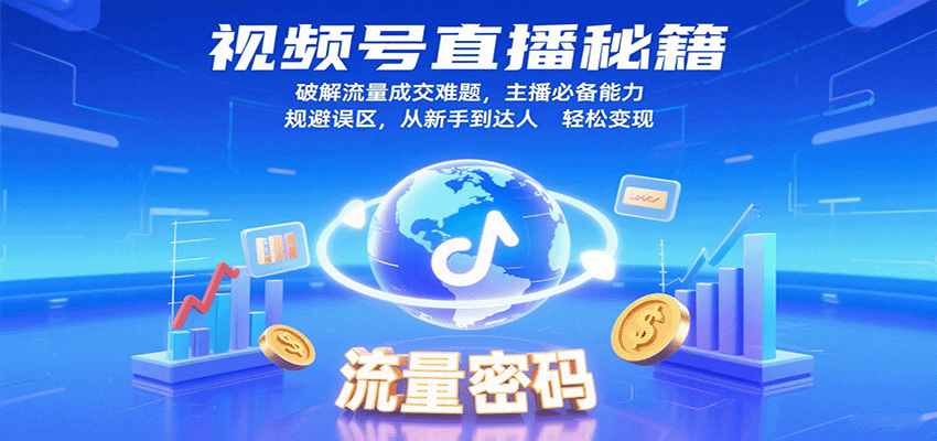 视频号直播秘籍，破解流量成交难题，主播必备能力，规避误区，从新手到达人轻松变现白米粥资源网-汇集全网副业资源白米粥资源网