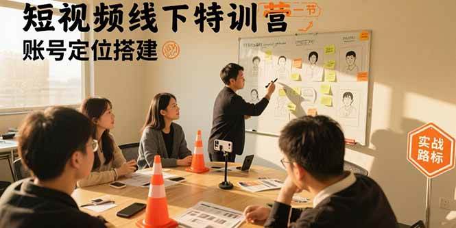 （15707期）短视频线下特训营：账号定位搭建/口播号拍摄剪辑/直播间流量入口/变现实战白米粥资源网-汇集全网副业资源白米粥资源网