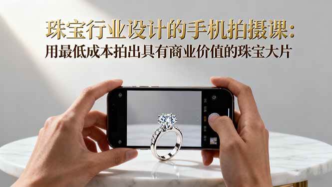 (16385期)珠宝行业设计的手机拍摄课:用最低成本拍出具有商业价值的珠宝大片!白米粥资源网-汇集全网副业资源白米粥资源网