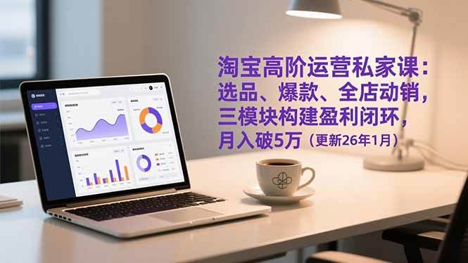 （17016期）淘宝高阶运营私家课：选品、爆款、全店动销，三模块构建盈利闭环，月入破5万（更新26年1月）白米粥资源网-汇集全网副业资源白米粥资源网