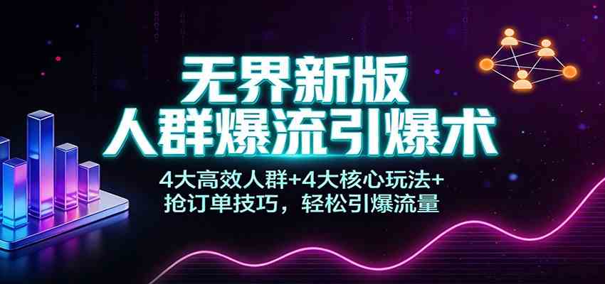 无界新版人群爆流引爆术：4大高效人群+4大核心玩法+抢订单技巧，轻松引爆流量白米粥资源网-汇集全网副业资源白米粥资源网