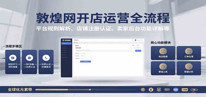敦煌网开店运营全流程：平台规则解析、店铺注册认证、卖家后台功能详解等白米粥资源网-汇集全网副业资源白米粥资源网