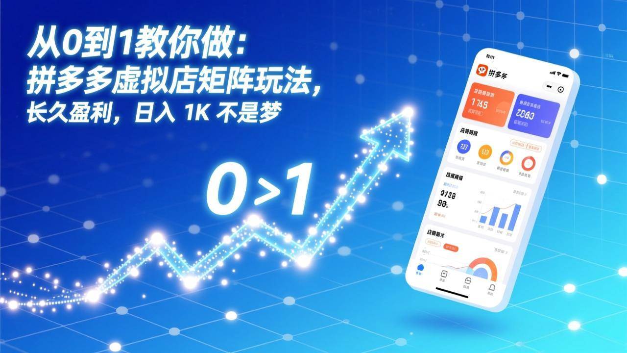 （17205期）从0到1教你做：拼多多虚拟店矩阵玩法，长久盈利，日入 1K 不是梦白米粥资源网-汇集全网副业资源白米粥资源网