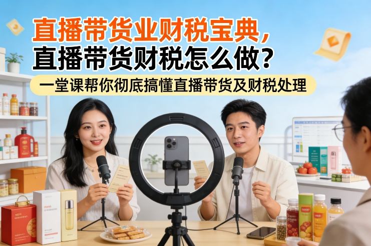 直播带货业财税宝典，直播带货财税怎么做？一堂课帮你彻底搞懂直播带货及财税处理白米粥资源网-汇集全网副业资源白米粥资源网