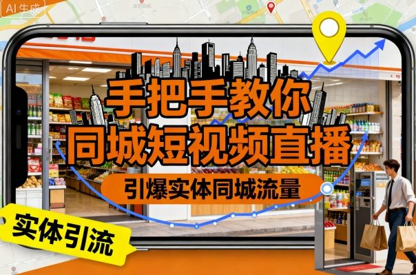 手把手教你同城短视频直播，引爆实体同城流量白米粥资源网-汇集全网副业资源白米粥资源网