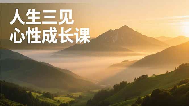 （16897期）人生三见心性成长课，见天地众生自己，搞透人性安顿身心，活出清晰自我，内在富足无价白米粥资源网-汇集全网副业资源白米粥资源网