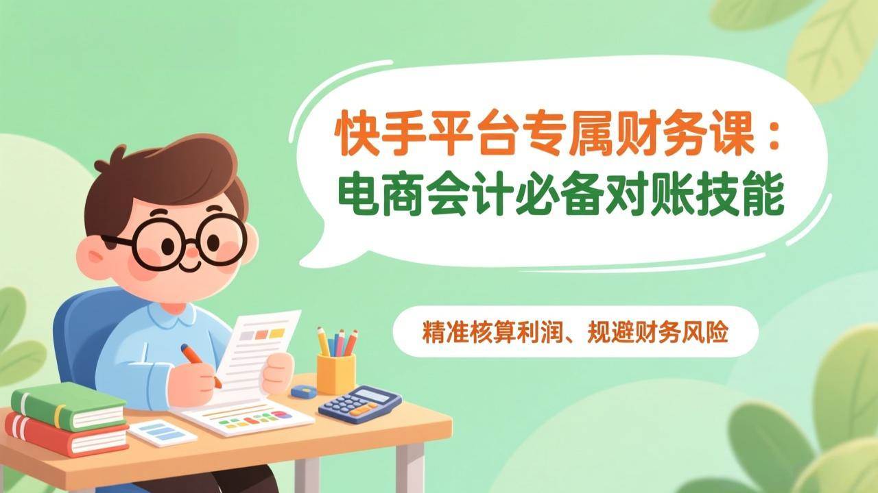（17167期）快手平台专属财务课：电商会计必备对账技能，精准核算利润、规避财务风险白米粥资源网-汇集全网副业资源白米粥资源网