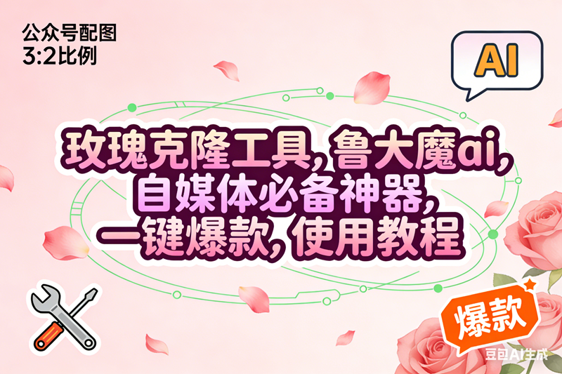 （16859期）玫瑰克隆，鲁大魔ai，自媒体必备神器，一键爆款工具，详细使用教程白米粥资源网-汇集全网副业资源白米粥资源网