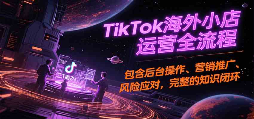 TikTok海外小店运营全流程，包含后台操作、营销推广、风险应对，完整的知识闭环白米粥资源网-汇集全网副业资源白米粥资源网