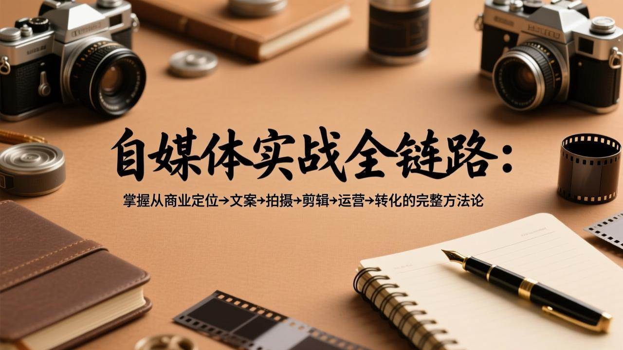 （17586期）自媒体实战全链路：掌握从商业定位→文案→拍摄→剪辑→运营→转化的完整方法论白米粥资源网-汇集全网副业资源白米粥资源网