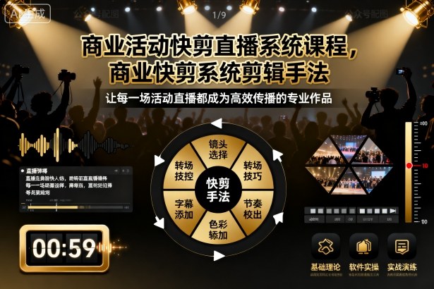 商业活动快剪直播系统课程,商业快剪系统剪辑手法白米粥资源网-汇集全网副业资源白米粥资源网