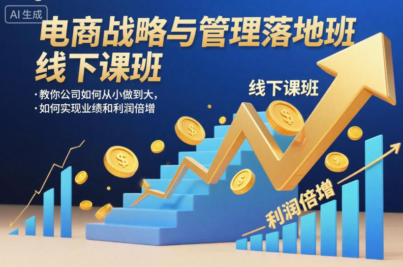 电商战略与管理落地班线下课，教你公司如何从小做到大，如何实现业绩和利润倍增【录音】白米粥资源网-汇集全网副业资源白米粥资源网