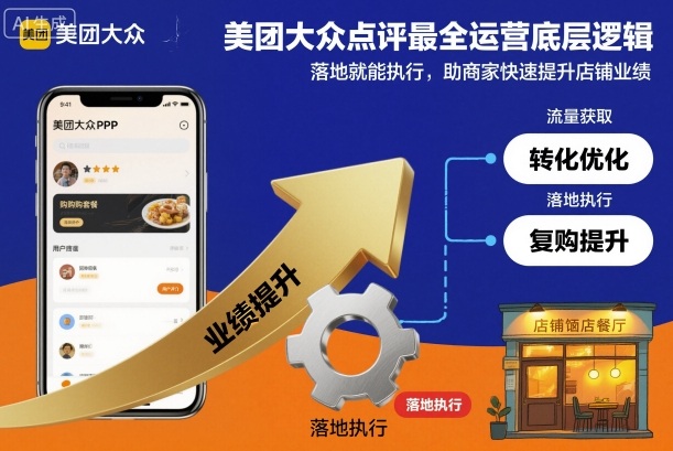 美团大众点评最全运营底层逻辑，落地就能执行，助商家快速提升店铺业绩白米粥资源网-汇集全网副业资源白米粥资源网