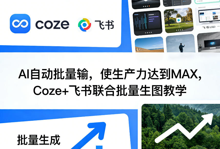 AI自动批量输，使生产力达到MAX，Coze+飞书联合批量生图教学白米粥资源网-汇集全网副业资源白米粥资源网