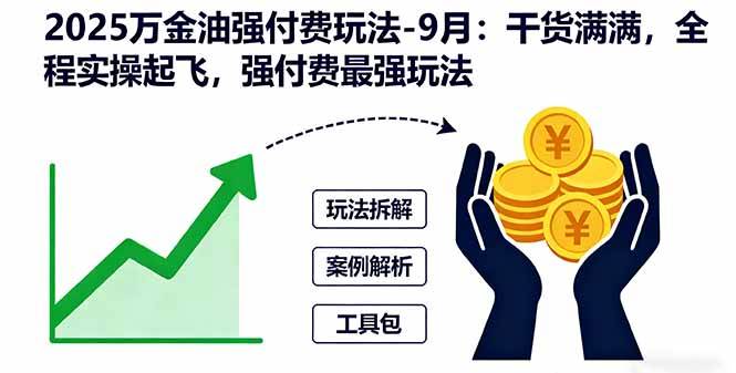 （16202期）2025万金油强付费玩法-9月：干货满满，全程实操起飞，强付费最强玩法白米粥资源网-汇集全网副业资源白米粥资源网
