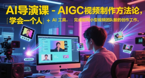 AI导演课-AIGC视频制作方法论，学会一个人+AI工具，完成如同小型视频团队般的创作工作，实现导演梦白米粥资源网-汇集全网副业资源白米粥资源网