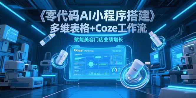 （15239期）零代码AI小程序搭建，多维表格+Coze工作流，赋能美容门店业绩增长白米粥资源网-汇集全网副业资源白米粥资源网
