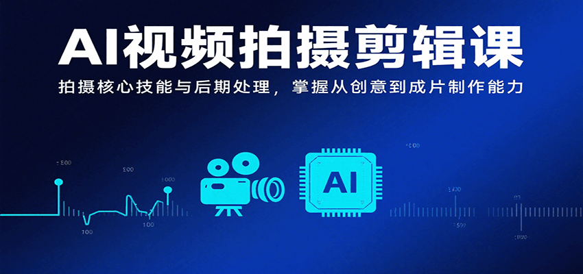 AI视频拍摄剪辑课，拍摄核心技能与后期处理，掌握从创意到成片制作能力白米粥资源网-汇集全网副业资源白米粥资源网