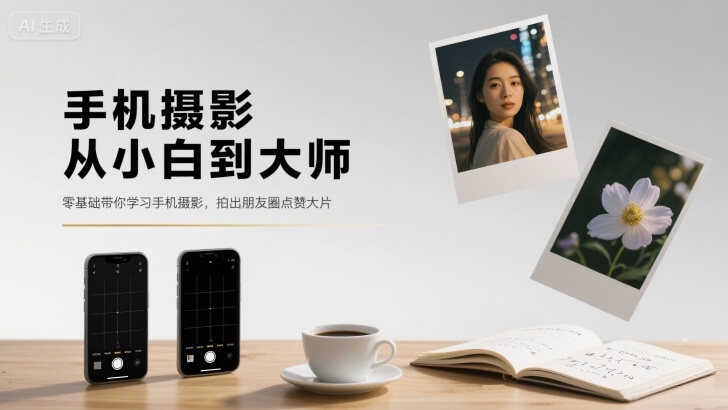手机摄影从小白到大师，零基础带你学习手机摄影，拍出朋友圈点赞大片白米粥资源网-汇集全网副业资源白米粥资源网