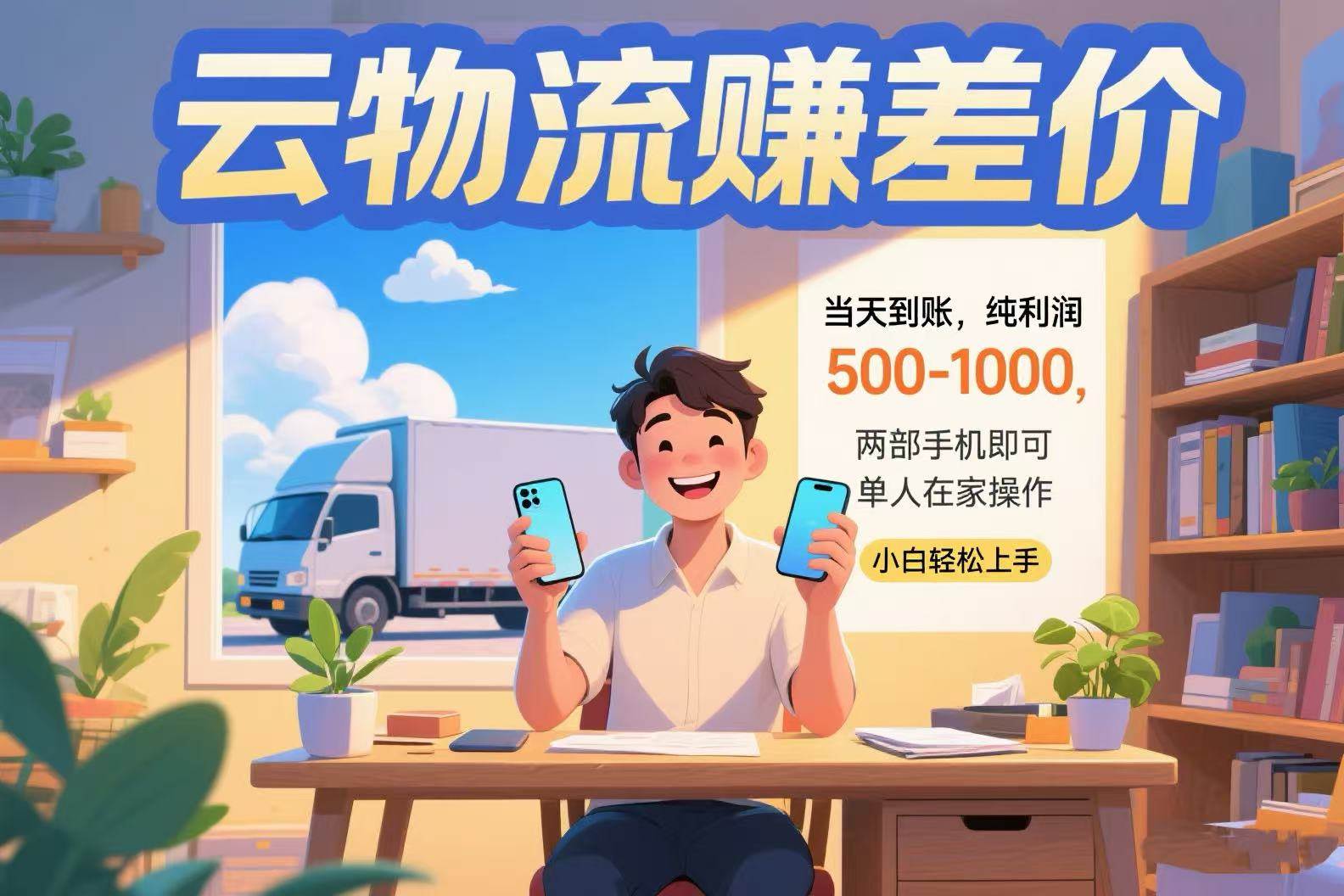 （15492期）云物流赚差价 当天到账纯利润500-1000 两部手机即可 可单人在家操作 小…白米粥资源网-汇集全网副业资源白米粥资源网
