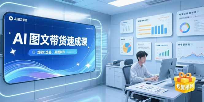 （15416期）AI图文带货速成课，养号引流秘籍，爆款选品策略，美图制作全流程白米粥资源网-汇集全网副业资源白米粥资源网