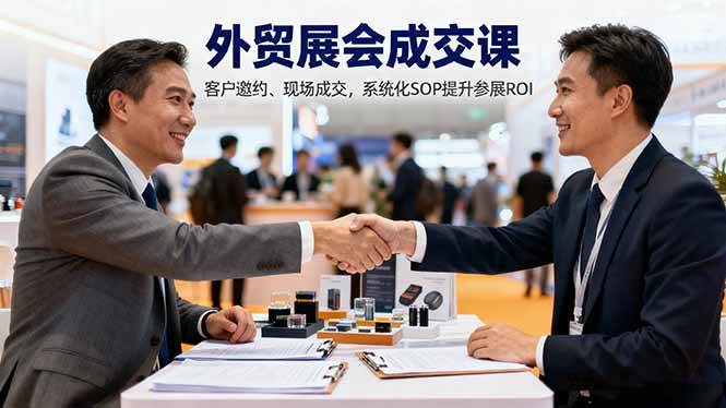 （16356期）外贸展会成交课，含目标制定、客户邀约、现场成交，系统化SOP提升参展ROI白米粥资源网-汇集全网副业资源白米粥资源网