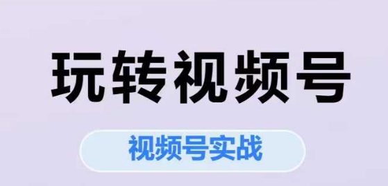 玩转视频号，视频号实战系列课白米粥资源网-汇集全网副业资源白米粥资源网