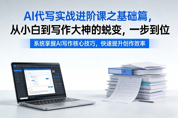 AI代写实战进阶课之基础篇，从小白到写作大神的蜕变，一步到位【揭秘】白米粥资源网-汇集全网副业资源白米粥资源网