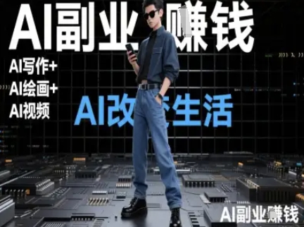 AI改变生活（Ai写作+AI绘画+Ai视频），AI副业挣钱白米粥资源网-汇集全网副业资源白米粥资源网
