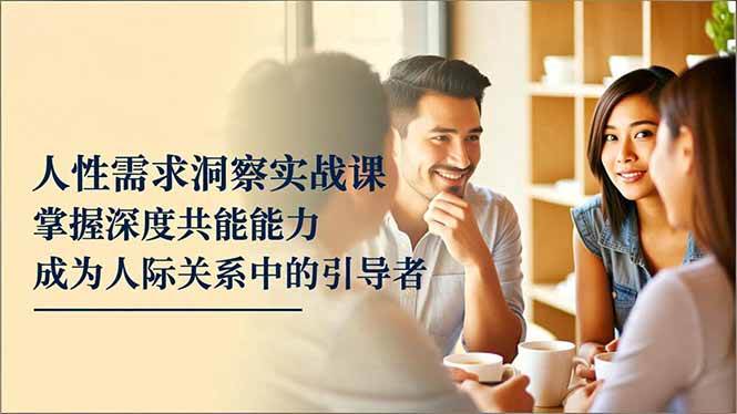 （16683期）人性需求洞察实战课，掌握深度共感能力，成为人际关系中的引导者白米粥资源网-汇集全网副业资源白米粥资源网