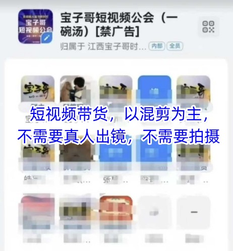 宝子哥头部团队短视频带货，以混剪为主，不需要真人出镜，不需要拍摄【更新11月】白米粥资源网-汇集全网副业资源白米粥资源网