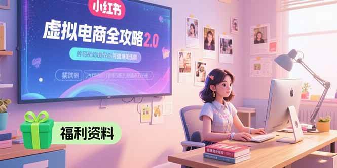 （15387期）虚拟电商全攻略2.0，开店选品实操流程，账号定位、货源发布、笔记发布技巧白米粥资源网-汇集全网副业资源白米粥资源网