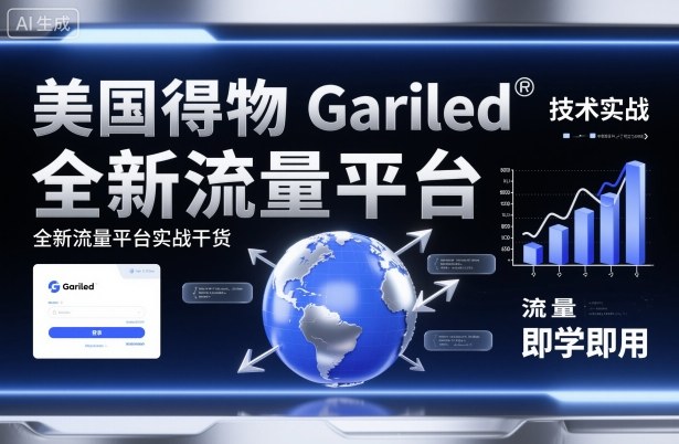 美国得物Gariled技术实战，全新流量平台实战干货，即学即用白米粥资源网-汇集全网副业资源白米粥资源网